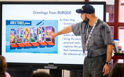 Angel Estrada, UNM Art Education Undergrad, Collaborates with Local Elementary Schools on Art Project