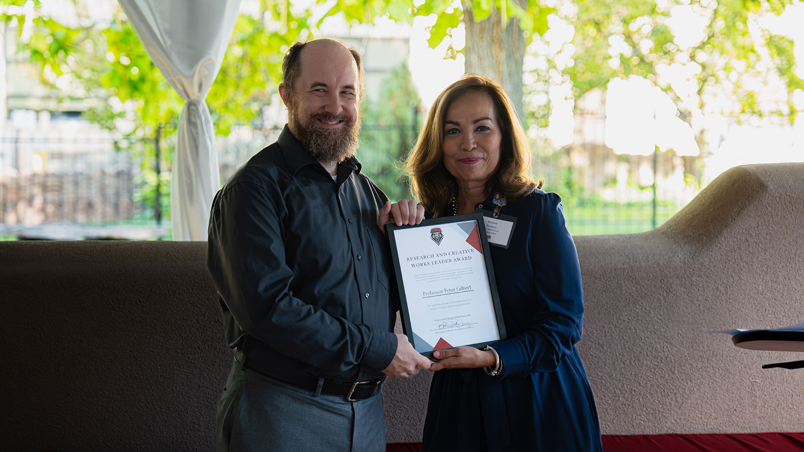 Dr. Peter Gilbert Honored with UNM Research and Creative Works Leadership Award