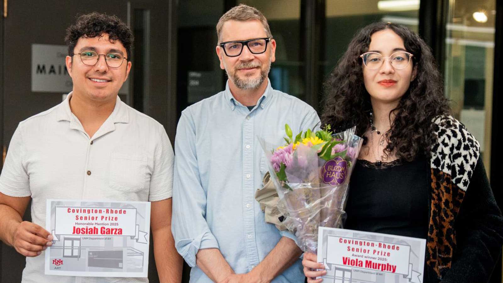 lumbre Covington-Rhode Senior Prize Winners: Viola Murphy and Josiah Garza
